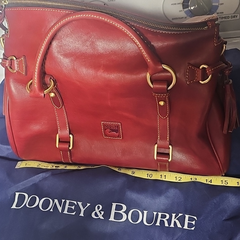 Dooney & Bourke Maroon Leather Satchel - Picture 16 of 17
